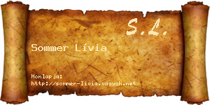 Sommer Lívia névjegykártya